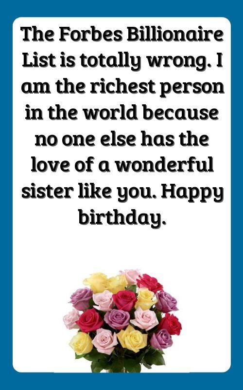 birthday card for elder sister
